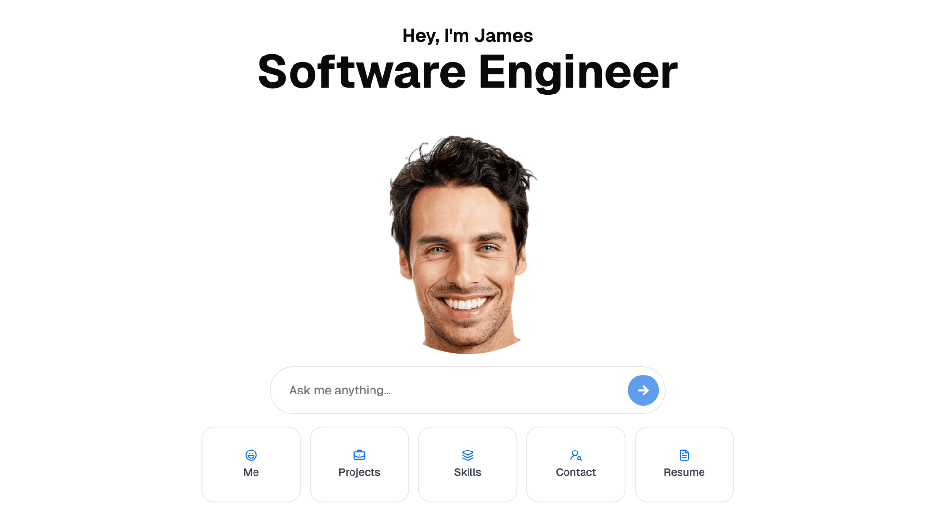 Portfolio response screenshot